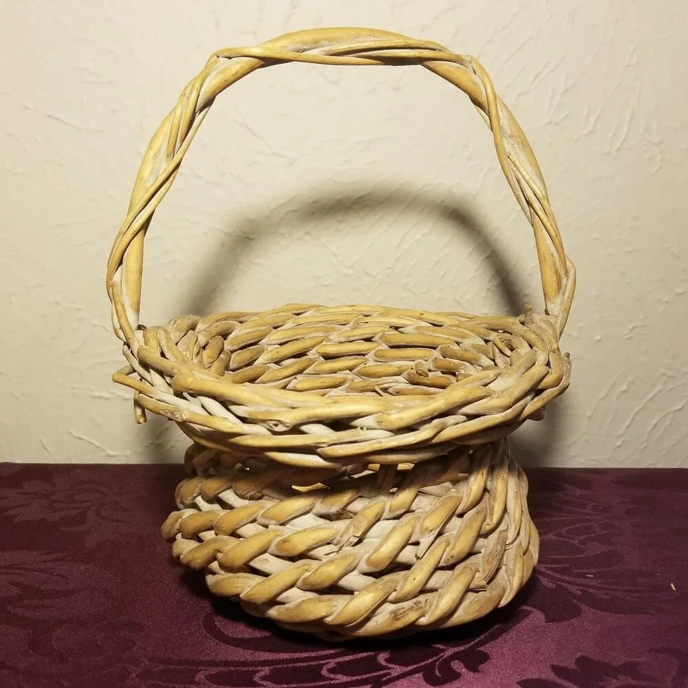 Bird's Nest Woven Basket Décor Costume Prop Boho Rustic